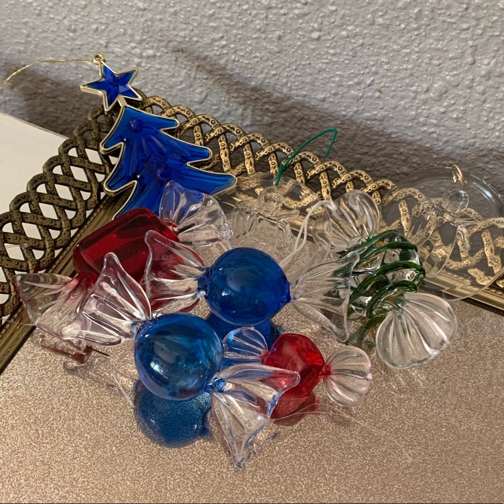 Lot of Vintage Acrylic Christmas Ornaments